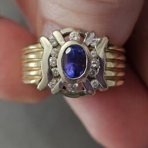 Elegant LeVian Tanzanite & Diamond Ring